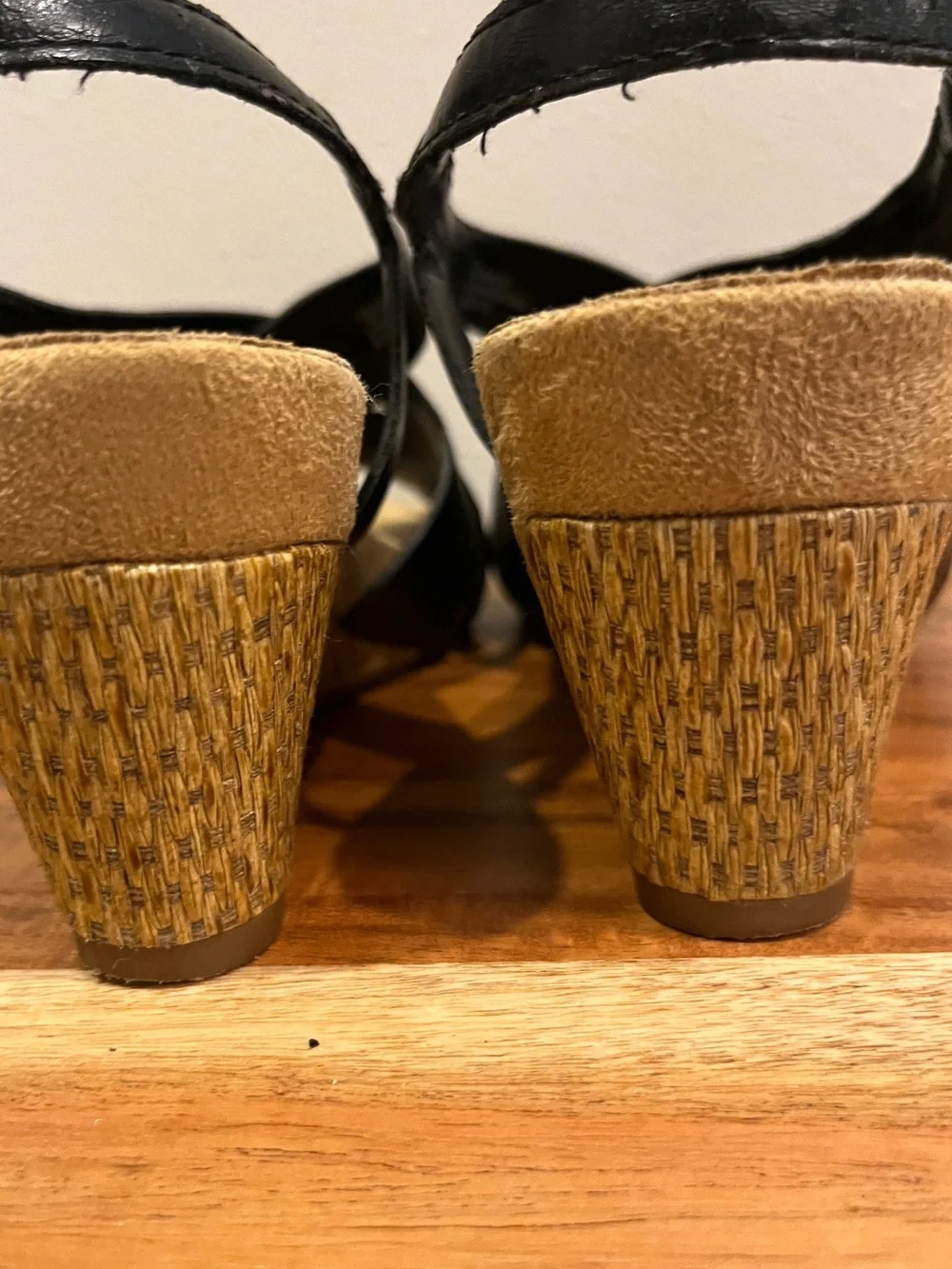 *Adorable* AEROSOLES 7.5 Black Wedge Sandals Espadrilles from Nordstrom